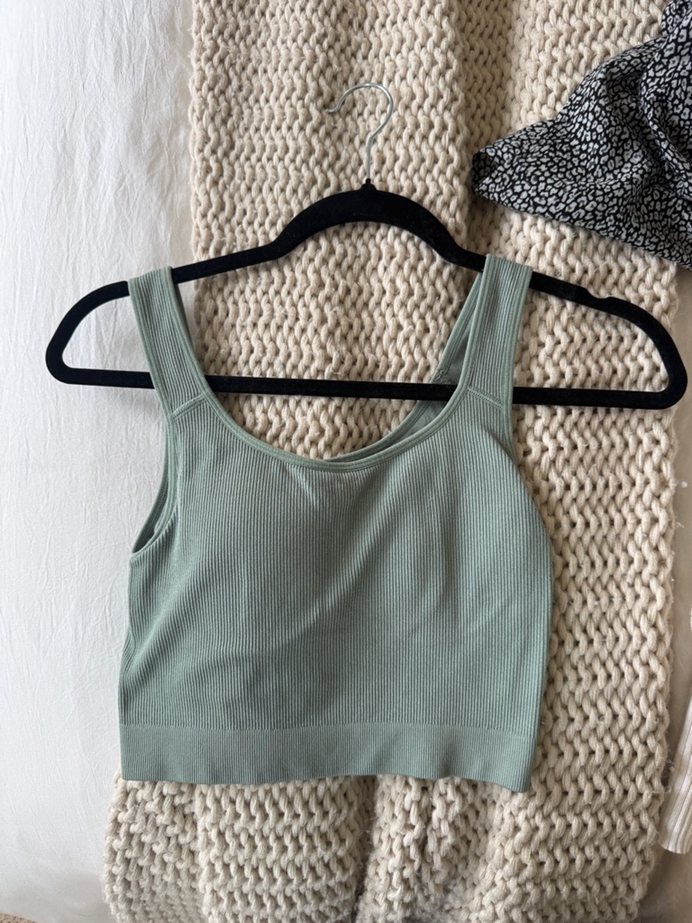 Jockey Sage Green Ribbed Tank Top